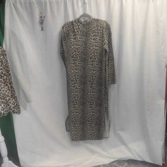 Ces Femme Size Small Long Open Cardigan Leopard Print - Picture 15 of 15